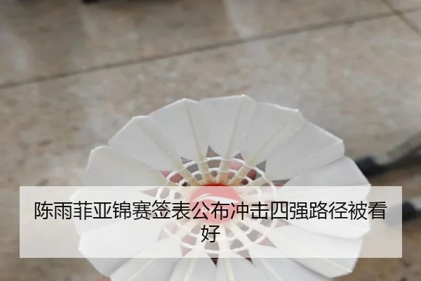 陈雨菲亚锦赛签表公布冲击四强路径被看好 - kaiyun